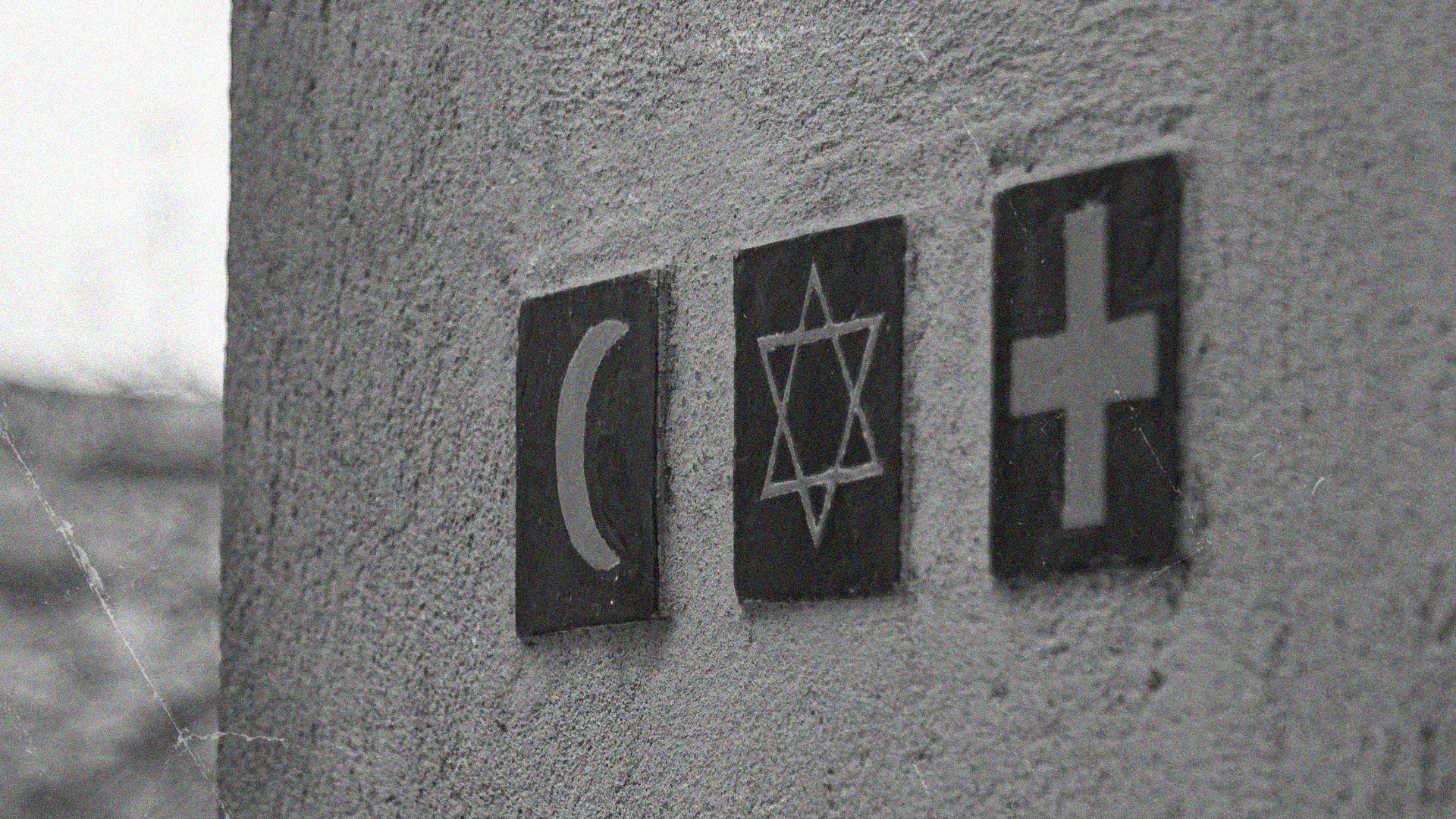 Symbole der verschiedenen Religionen für Religionsfreiheit